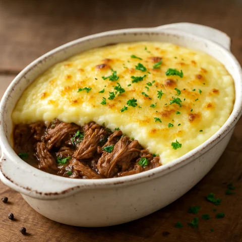 Receita: Escondidinho de Costela com Purê de Aipim Cremoso para Almoço Reconfortante