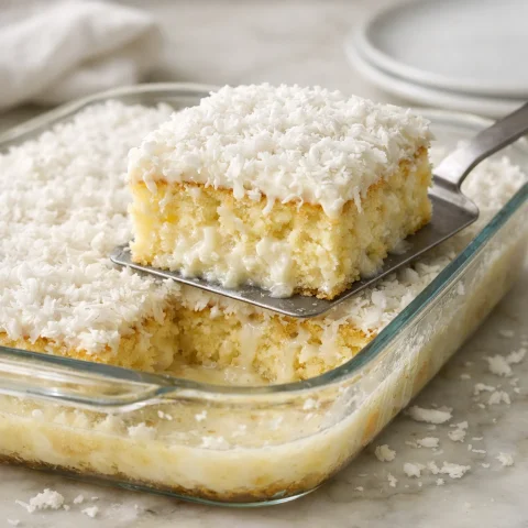 Receita: Bolo Gelado de Coco Cremoso na Travessa (sem complicação, perfeito para o calor)