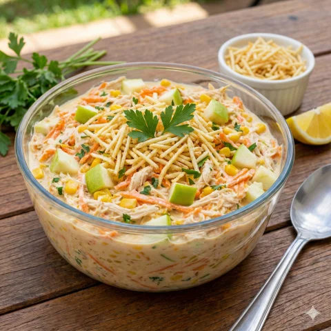 Receita: Salpicão de Frango Cremoso Tradicional