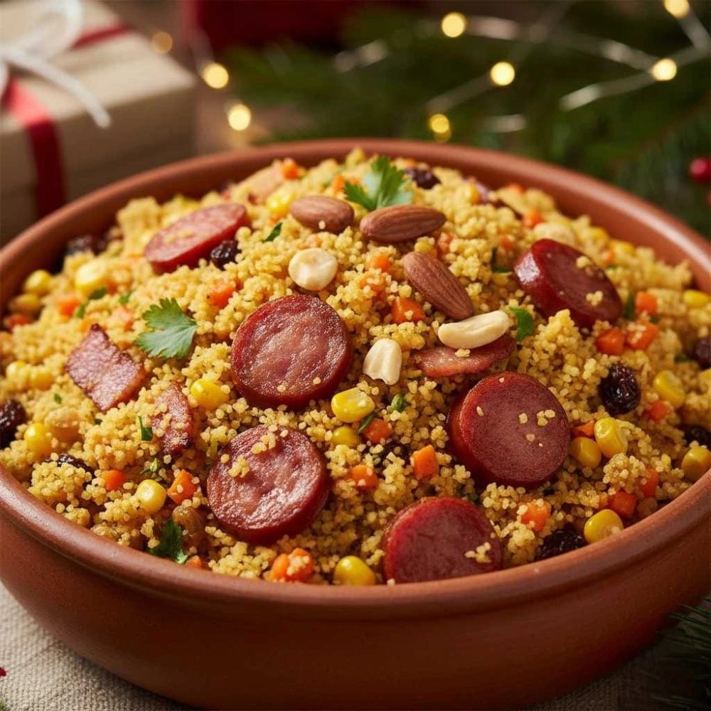 Receita: Farofa Natalina Simples