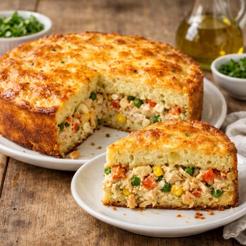 Receita: Torta de Frango com Requeijão de Liquidificador