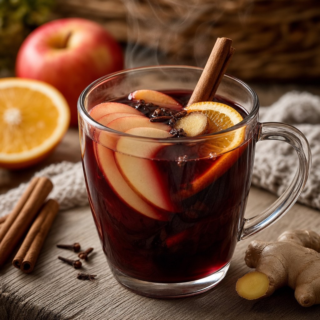 Foto de Quentão de vinho com maçã e especiarias