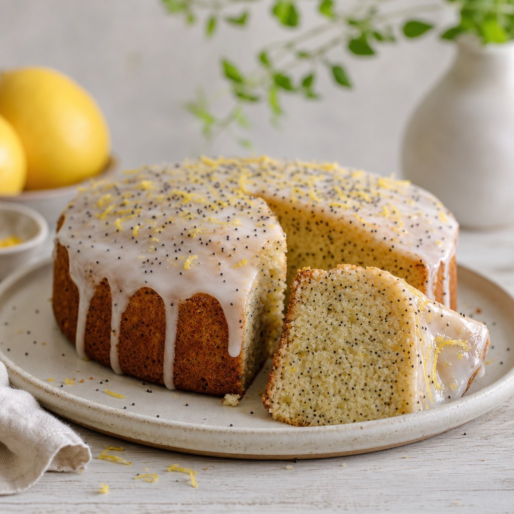 Bolo de limão com iogurte e papoula Foto de Bolo de limão com iogurte e papoula