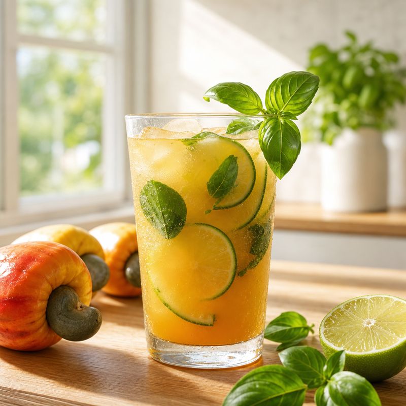 Receita: Suco de caju com manjericão e limão