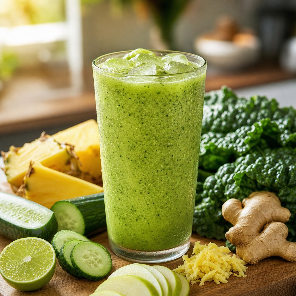 Foto de Suco Verde Detox Fácil e Refrescante