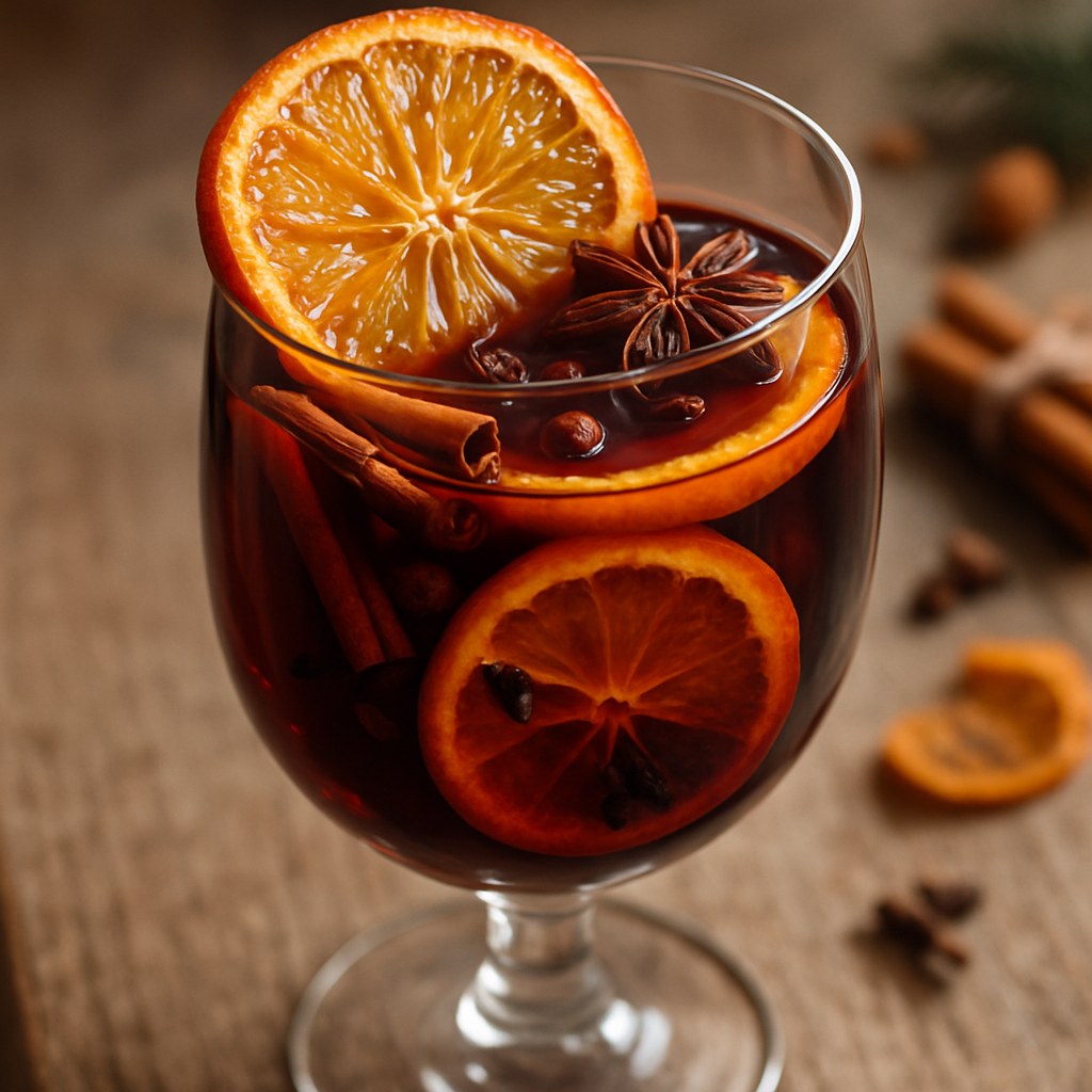 Foto de Vinho Quente com Especiarias e Laranja Caramelizada