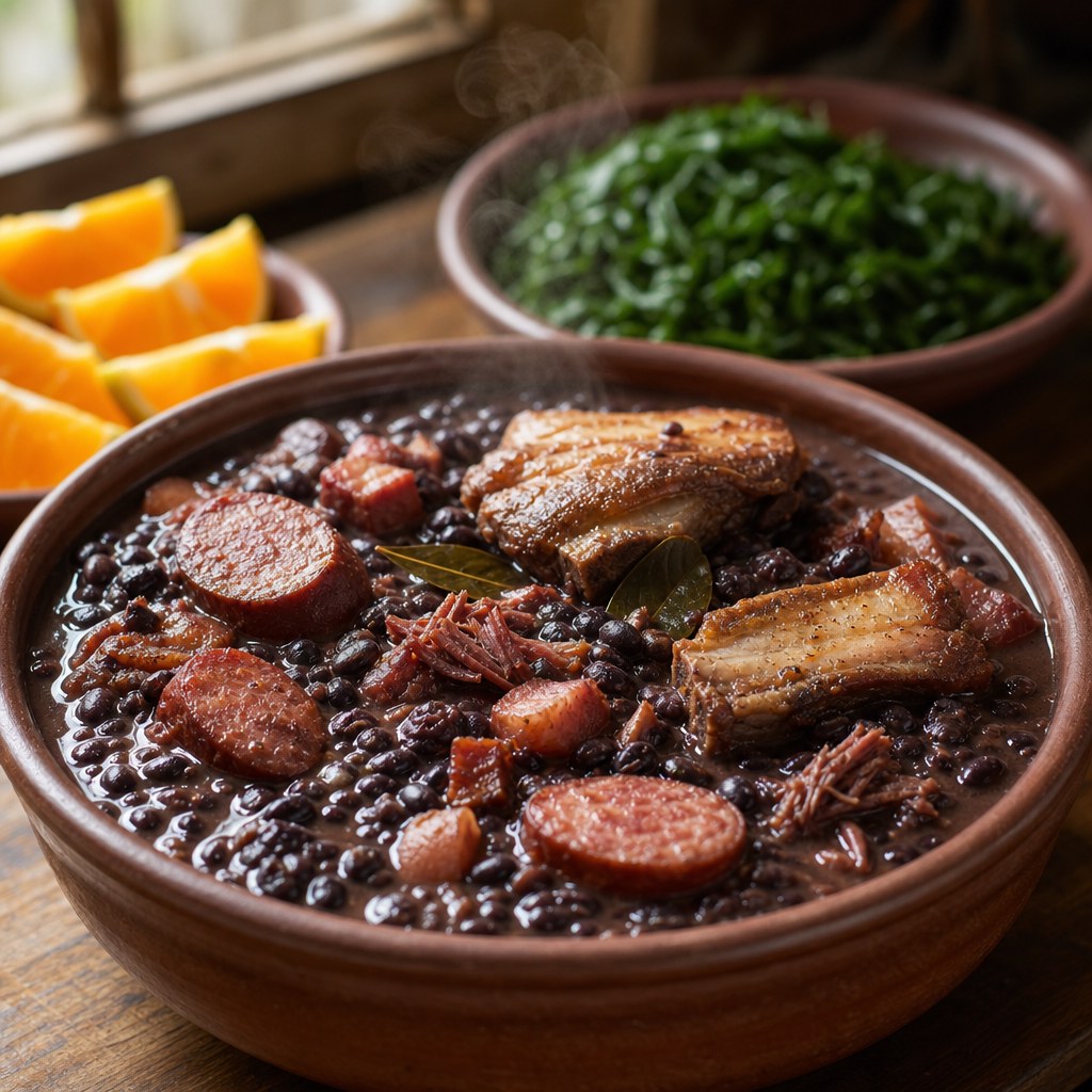 Foto de Feijoada Completa com Costelinha e Laranja