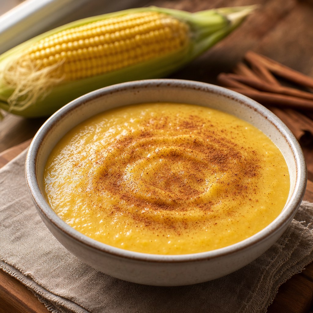 Curau de milho cremoso com canela Foto de Curau de milho cremoso com canela
